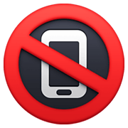 Emoji 📵 Simbolo Che Vieta L’utilizzo Dei Telefoni Cellulari su Facebook 13.1.