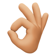 👌🏼 Emoji OK-Zeichen: mittelhelle Hautfarbe Facebook 13.1.