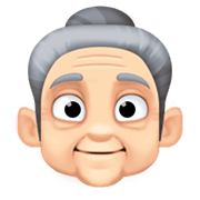 👵🏻 Emoji ältere Frau: helle Hautfarbe Facebook 13.1.