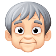 🧓🏻 Emoji älterer Erwachsener: helle Hautfarbe Facebook 13.1.