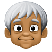 🧓🏾 Emoji älterer Erwachsener: mitteldunkle Hautfarbe Facebook 13.1.