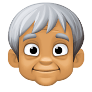 🧓🏽 Emoji Persona Adulta Madura: Tono De Piel Medio en Facebook 13.1.