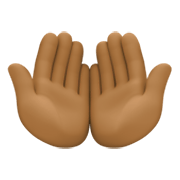 🤲🏾 Emoji Handflächen nach oben: mitteldunkle Hautfarbe Facebook 13.1.