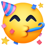 🥳 Emoji Partygesicht Facebook 13.1.
