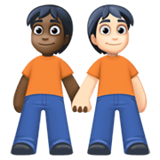 🧑🏿‍🤝‍🧑🏻 Emoji sich an den Händen haltende Personen: dunkle Hautfarbe, helle Hautfarbe Facebook 13.1.