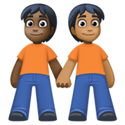 🧑🏿‍🤝‍🧑🏾 Emoji Dos Personas Dándose La Mano: Tono De Piel Oscuro Y Tono De Piel Oscuro Medio en Facebook 13.1.