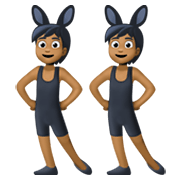 👯🏾 Emoji Personas Con Orejas De Conejo: Tono De Piel Oscuro Medio en Facebook 13.1.