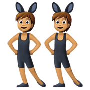 👯🏽 Emoji Personas Con Orejas De Conejo: Tono De Piel Medio en Facebook 13.1.