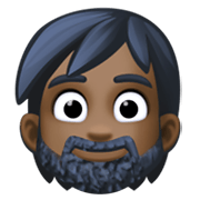Emoji 🧔🏿 Uomo Con La Barba: Carnagione Scura su Facebook 13.1.