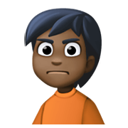 Emoji 🙍🏿 Persona Corrucciata: Carnagione Scura su Facebook 13.1.