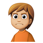 🙍🏼 Emoji Persona Frunciendo El Ceño: Tono De Piel Claro Medio en Facebook 13.1.