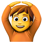 🙆 Emoji Person mit Händen auf dem Kopf Facebook 13.1.