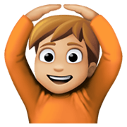 🙆🏼 Emoji Persona Haciendo El Gesto De «de Acuerdo»: Tono De Piel Claro Medio en Facebook 13.1.