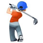 🏌🏻 Emoji Golfer(in): helle Hautfarbe Facebook 13.1.