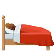 🛌🏼 Emoji im Bett liegende Person: mittelhelle Hautfarbe Facebook 13.1.