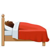 🛌🏽 Emoji im Bett liegende Person: mittlere Hautfarbe Facebook 13.1.