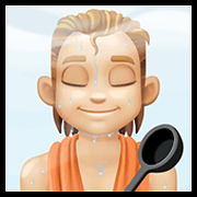 🧖🏼 Emoji Person in Dampfsauna: mittelhelle Hautfarbe Facebook 13.1.