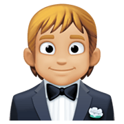 🤵🏼 Emoji Persona Con Esmoquin: Tono De Piel Claro Medio en Facebook 13.1.