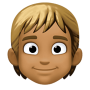 👱🏾 Emoji Person: mitteldunkle Hautfarbe, blondes Haar Facebook 13.1.