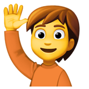 🙋 Emoji Person mit erhobenem Arm Facebook 13.1.