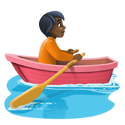 🚣🏿 Emoji Person im Ruderboot: dunkle Hautfarbe Facebook 13.1.