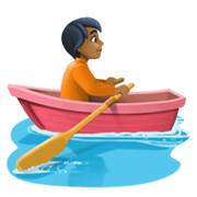 🚣🏾 Emoji Person im Ruderboot: mitteldunkle Hautfarbe Facebook 13.1.