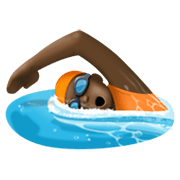 🏊🏿 Emoji Persona Nadando: Tono De Piel Oscuro en Facebook 13.1.