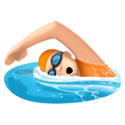 🏊🏻 Emoji Persona Nadando: Tono De Piel Claro en Facebook 13.1.