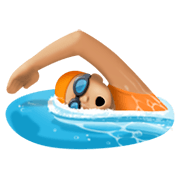 🏊🏼 Emoji Schwimmer(in): mittelhelle Hautfarbe Facebook 13.1.