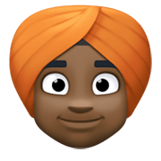 Emoji 👳🏿 Persona Con Turbante: Carnagione Scura su Facebook 13.1.