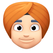 👳🏻 Emoji Person mit Turban: helle Hautfarbe Facebook 13.1.