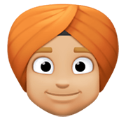 👳🏼 Emoji Persona Con Turbante: Tono De Piel Claro Medio en Facebook 13.1.