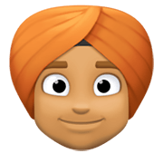 👳🏽 Emoji Persona Con Turbante: Tono De Piel Medio en Facebook 13.1.