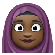 🧕🏿 Emoji Mulher Com Véu: Pele Escura na Facebook 13.1.