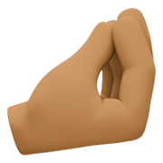 🤌🏾 Emoji zusammengedrückte Finger: mitteldunkle Hautfarbe Facebook 13.1.