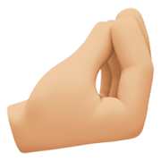 🤌🏼 Emoji zusammengedrückte Finger: mittelhelle Hautfarbe Facebook 13.1.