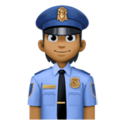 👮🏾 Emoji Agente De Policía: Tono De Piel Oscuro Medio en Facebook 13.1.