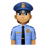 Émoji 👮🏽 Officier De Police : Peau Légèrement Mate sur Facebook 13.1.