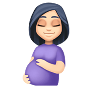 🤰🏻 Emoji Mujer Embarazada: Tono De Piel Claro en Facebook 13.1.