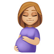 🤰🏼 Emoji schwangere Frau: mittelhelle Hautfarbe Facebook 13.1.