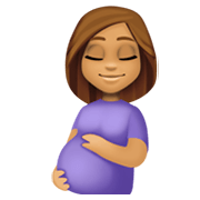 🤰🏽 Emoji schwangere Frau: mittlere Hautfarbe Facebook 13.1.