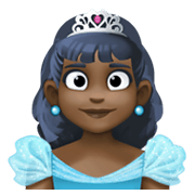 Emoji 👸🏿 Principessa: Carnagione Scura su Facebook 13.1.