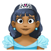 👸🏾 Emoji Princesa: Pele Morena Escura na Facebook 13.1.