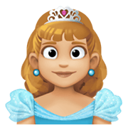 👸🏼 Emoji Princesa: Pele Morena Clara na Facebook 13.1.