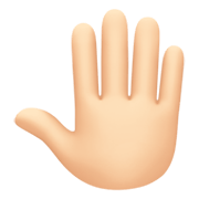 🤚🏻 Emoji erhobene Hand von hinten: helle Hautfarbe Facebook 13.1.