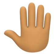 🤚🏽 Emoji erhobene Hand von hinten: mittlere Hautfarbe Facebook 13.1.