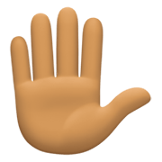 ✋🏽 Emoji erhobene Hand: mittlere Hautfarbe Facebook 13.1.
