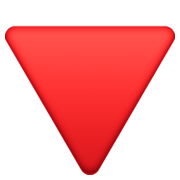 🔻 Emoji rotes Dreieck mit der Spitze nach unten Facebook 13.1.