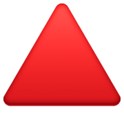🔺 Emoji Triángulo Rojo Hacia Arriba en Facebook 13.1.