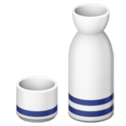 🍶 Emoji Sake-Flasche und -tasse Facebook 13.1.